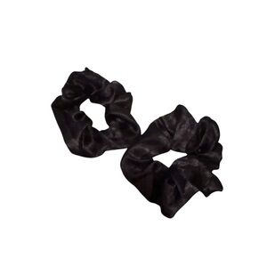 Set of 2 Black Silky Scrunchies New